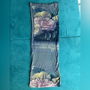 lilith Ankle-Length Sheer Floral Skirt Size Medium